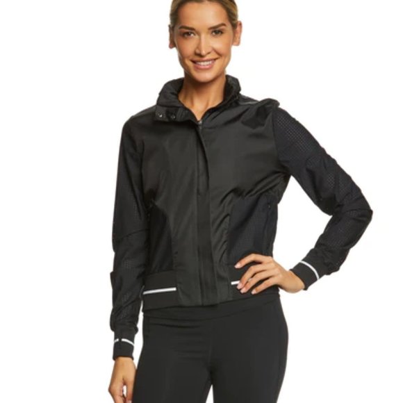 Peloton Women's Lightweight Zip Up Windbreaker in Black with Hidden Hood XS - Picture 1 of 7